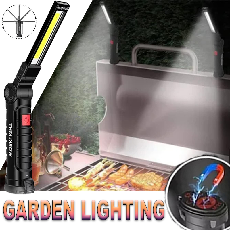 Lighting Fixture Outdoor - Portable LED Flashlight with Magnetic Hook