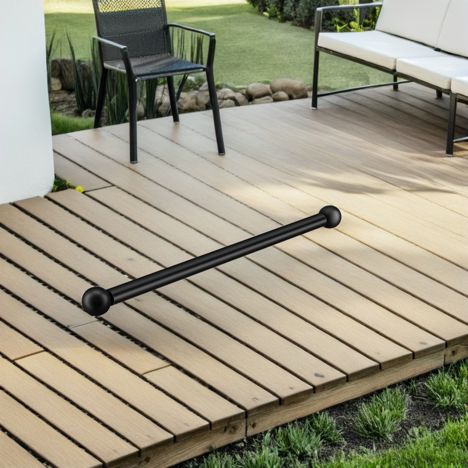 Outdoor Lighting Lamp - 2Pcs Lamp Post Cross Arm Black