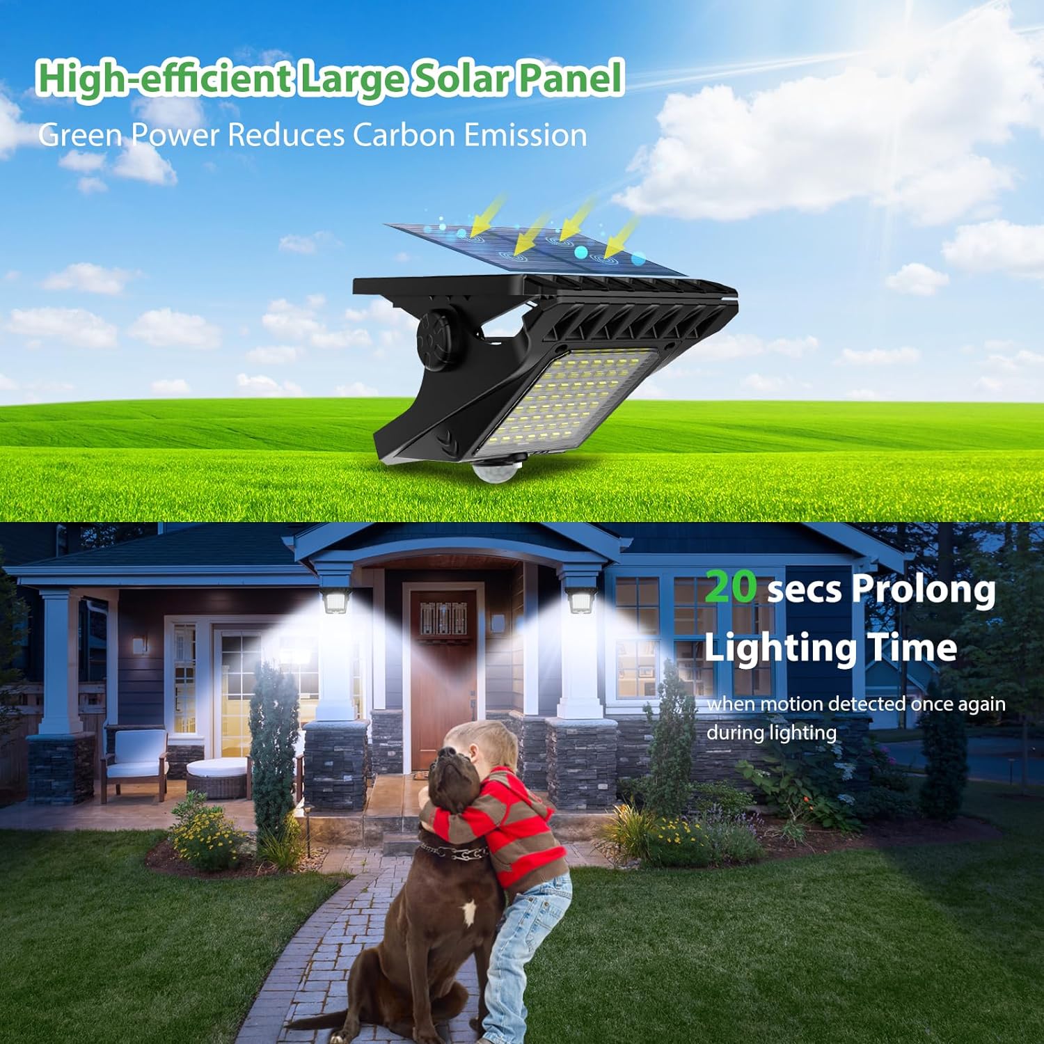 Outdoor Lighting For Fence - 45LED Solar Lights Outdoor Clip-on Motion