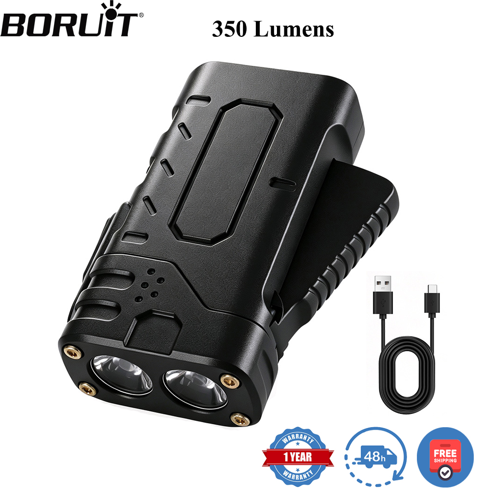 Lighting Fixture Outdoor - BORUIiT Hand Crank EDC LED Flashlight