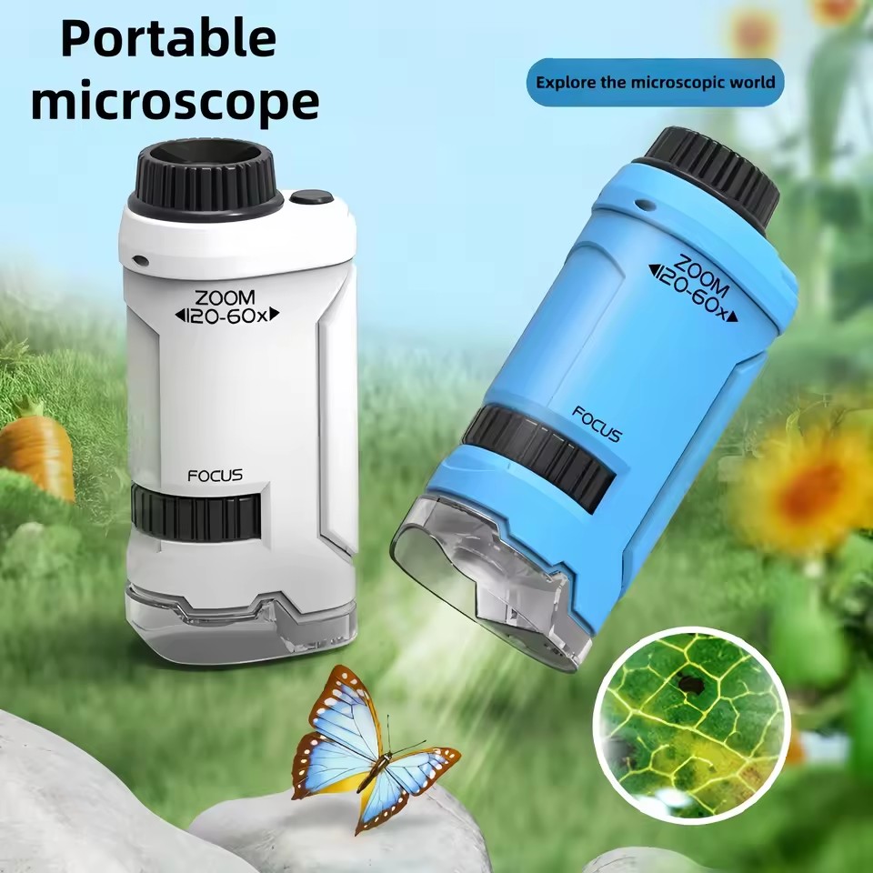 Outdoor Lighting Kits - Pocket Microscope Science Toy Kit 60-120x