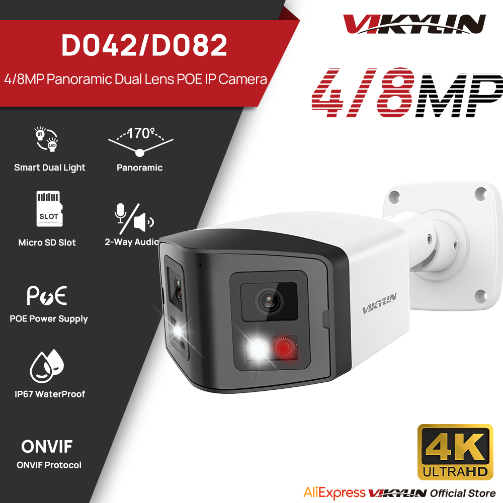 Outdoor Lighting Mains Powered - VIKYLIN 170° Panoramic Security Camera Smart