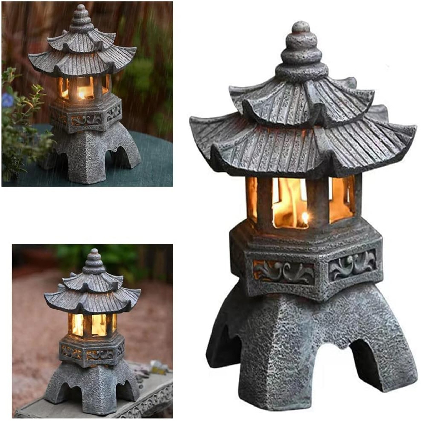 Pagoda Statues Outdoor Solar P - Outdoor Lighting Architectural review and price