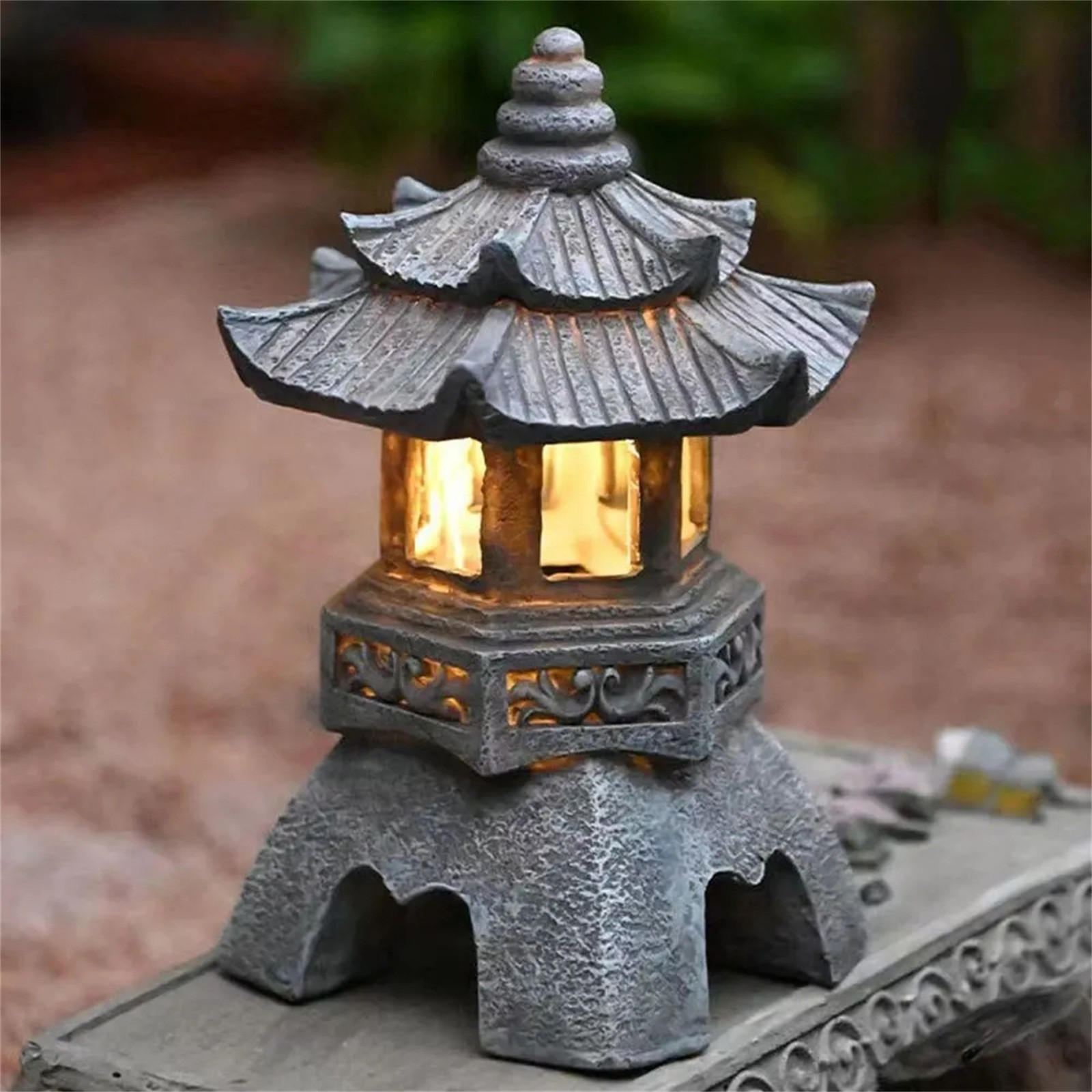 Pagoda Statues Outdoor Solar P - Outdoor Lighting Architectural review and price