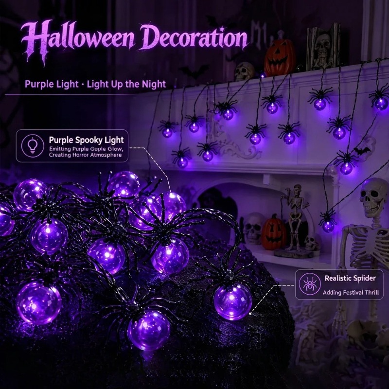 Battery Powered Spider LED Str - Outdoor Lighting Yard review and price