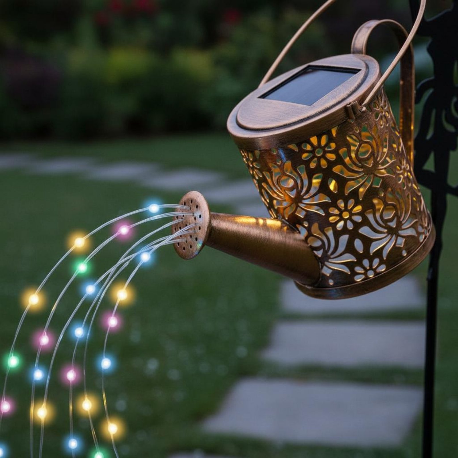 Solar Fairy Watering Can Light - Outdoor Lighting Yard review and price