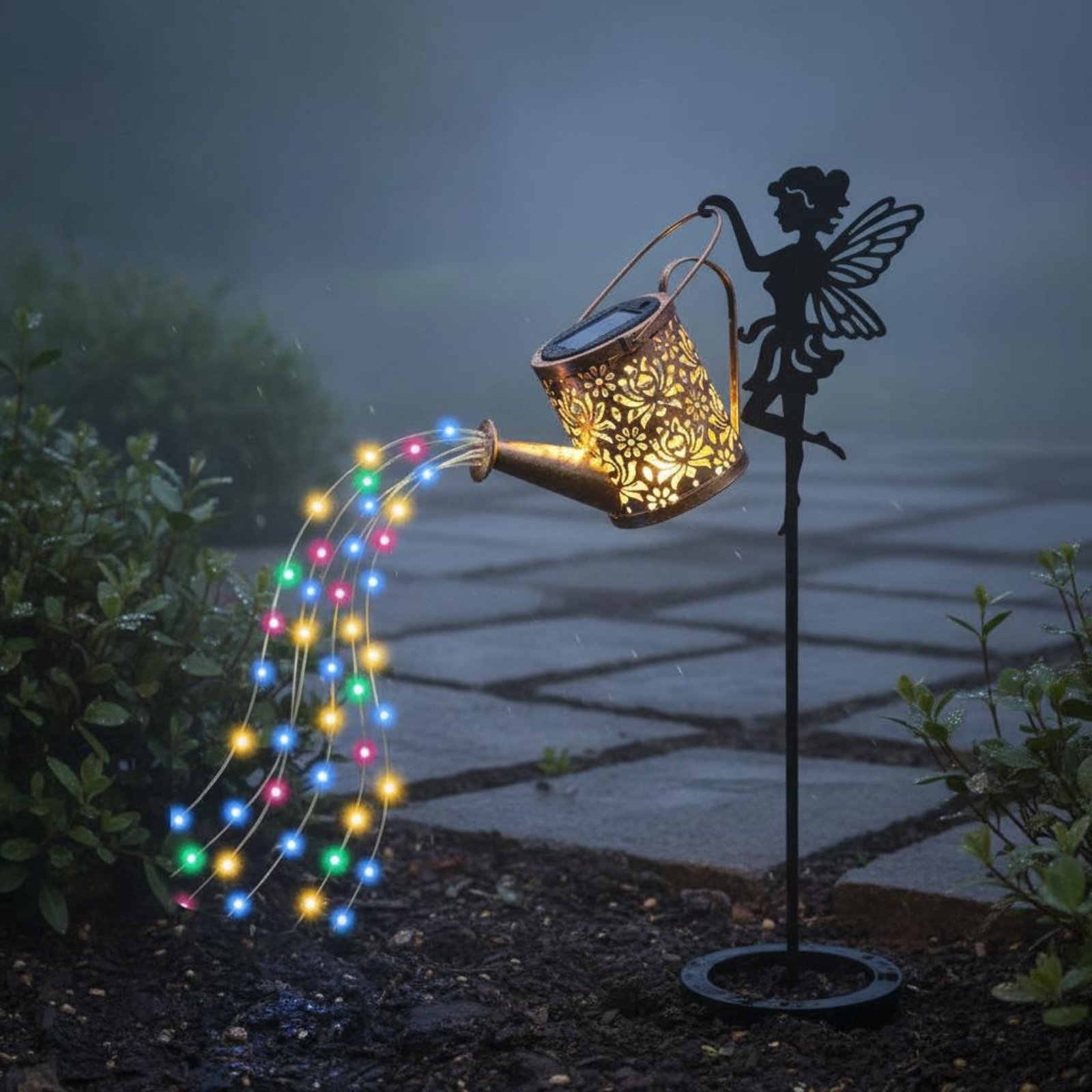 Solar Fairy Watering Can Light - Outdoor Lighting Yard review and price