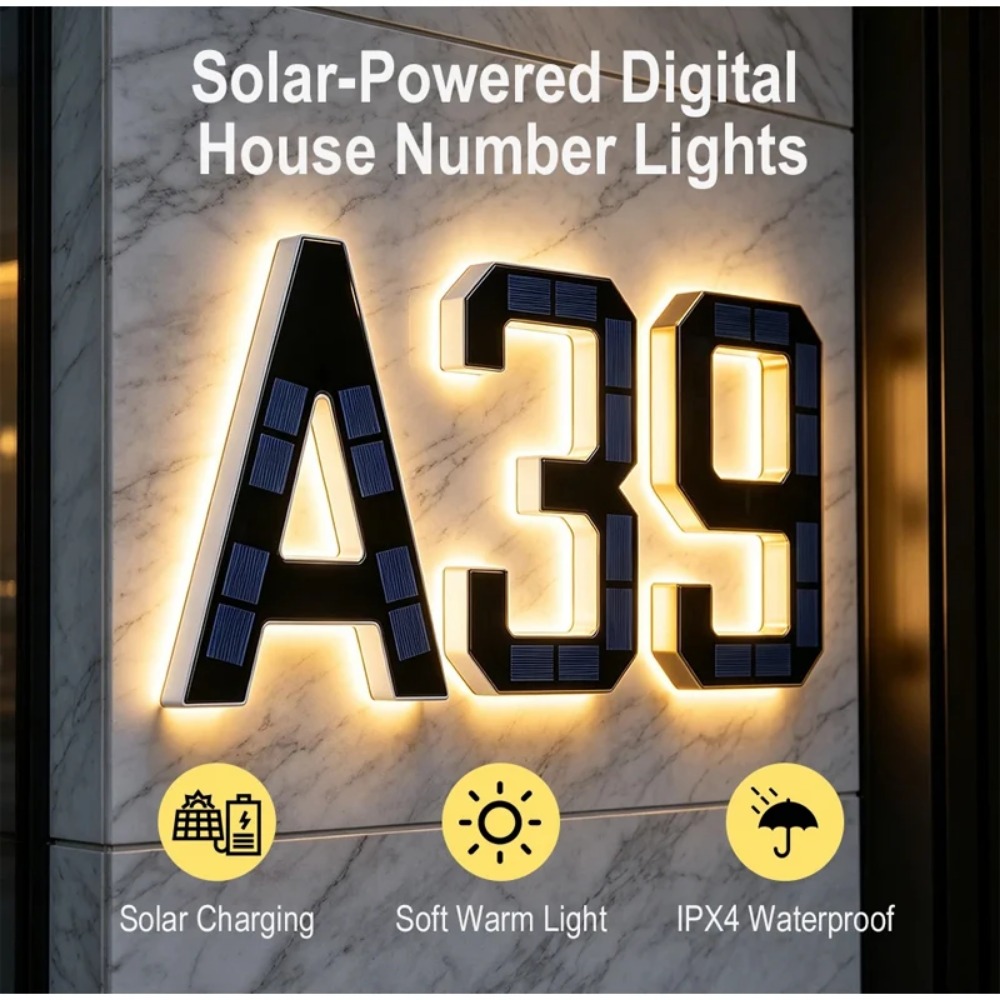 New LED Solar House Number Lig - Outdoor Lighting Architectural review and price