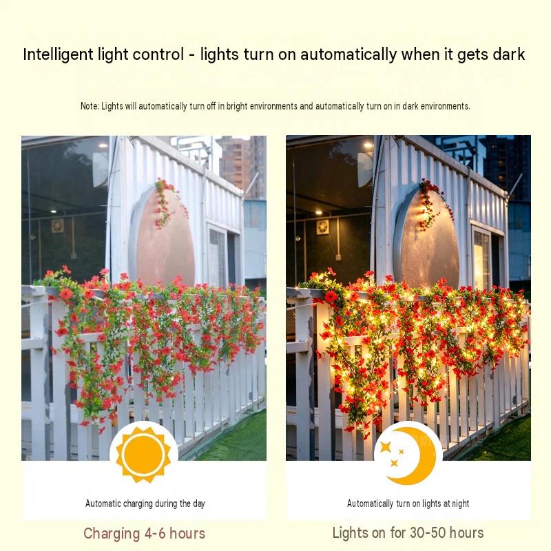 Solar Rose Vine String Lights  - Outdoor Lighting For Fence review and price