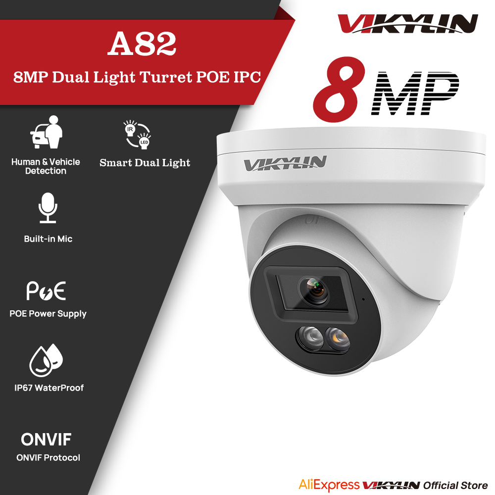 VIKYLIN 8MP IP Security Camera - Outdoor Lighting Mains Powered review and price