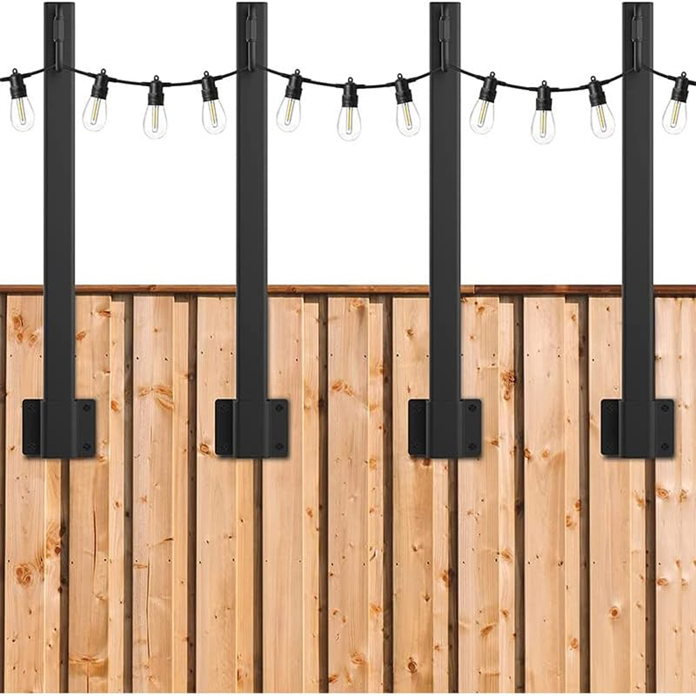 4 Pcs Metal String Light Poles - Outdoor Lighting For Fence review and price