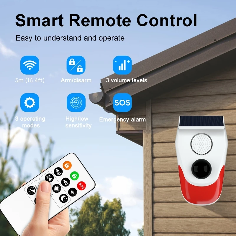 Solar Sound Light Alarm Wirele - Outdoor Lighting Wireless review and price