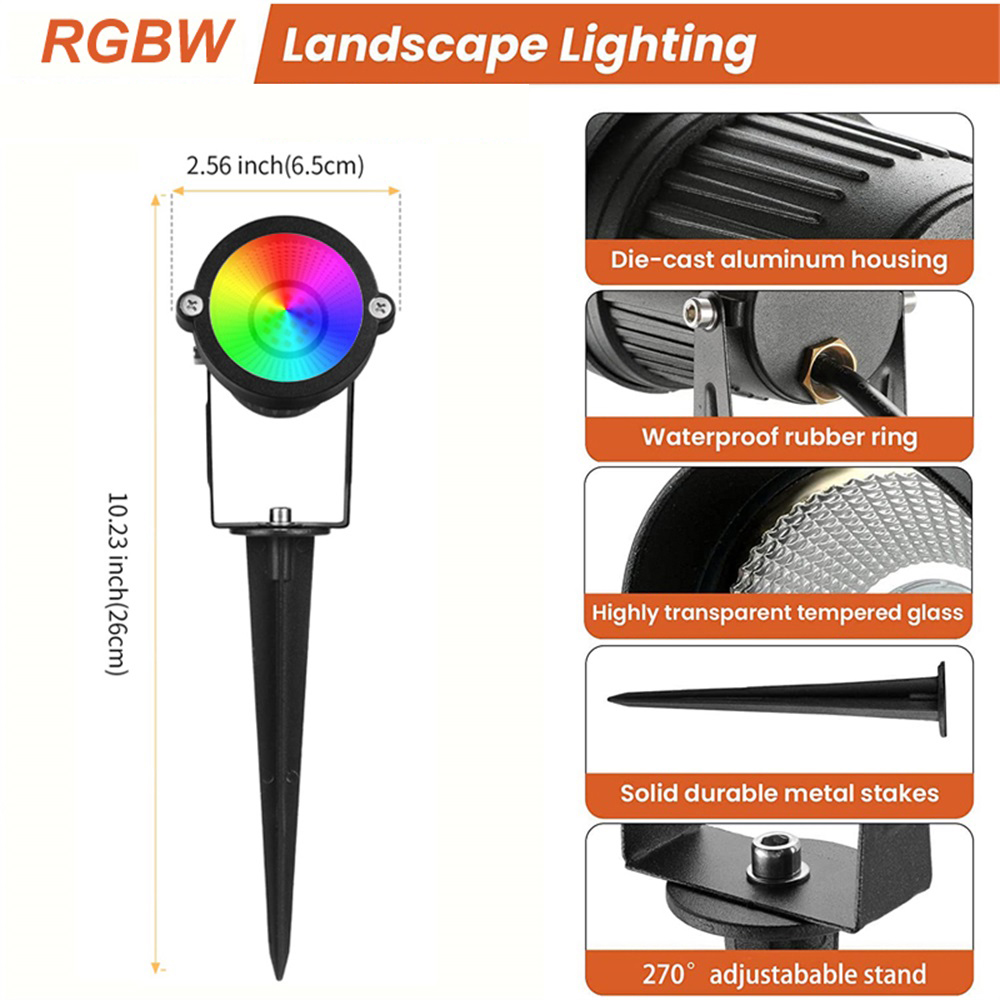 RGBW Landscape Lighting 10W wi - Outdoor Lighting Yard review and price