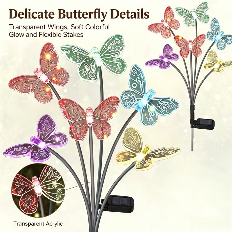 Solar Powered Butterfly Lights - Outdoor Lighting Yard review and price