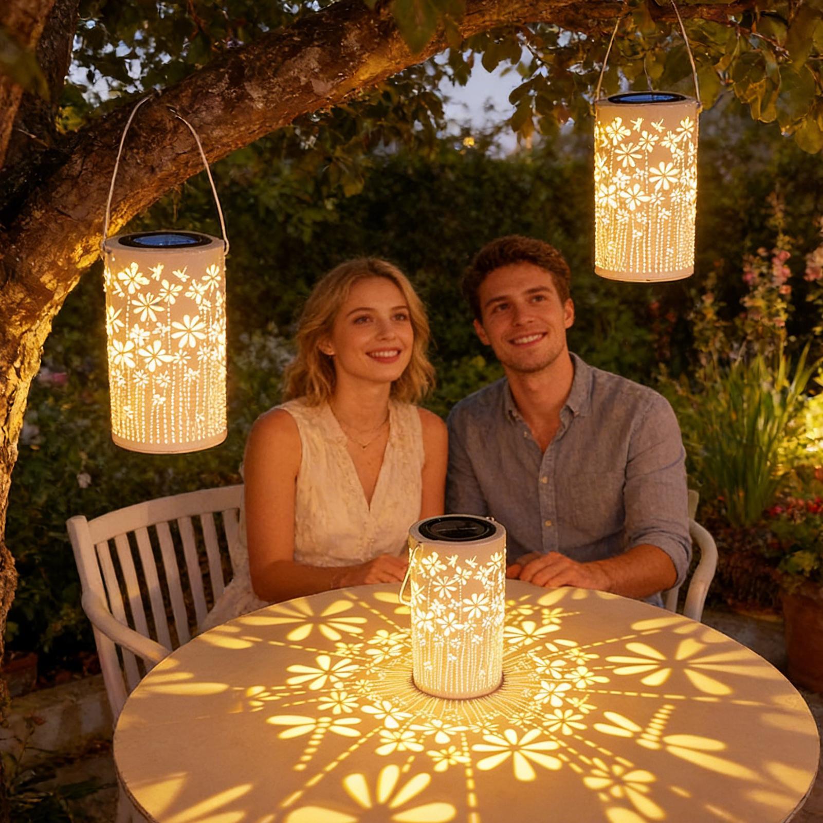 Solar Lanterns Colorful Metal  - Outdoor Lighting Yard review and price