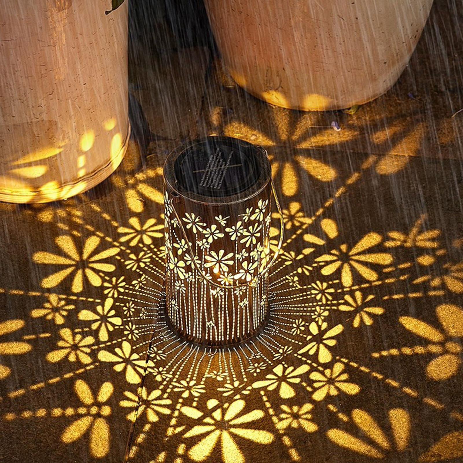 Solar Lanterns Colorful Metal  - Outdoor Lighting Yard review and price