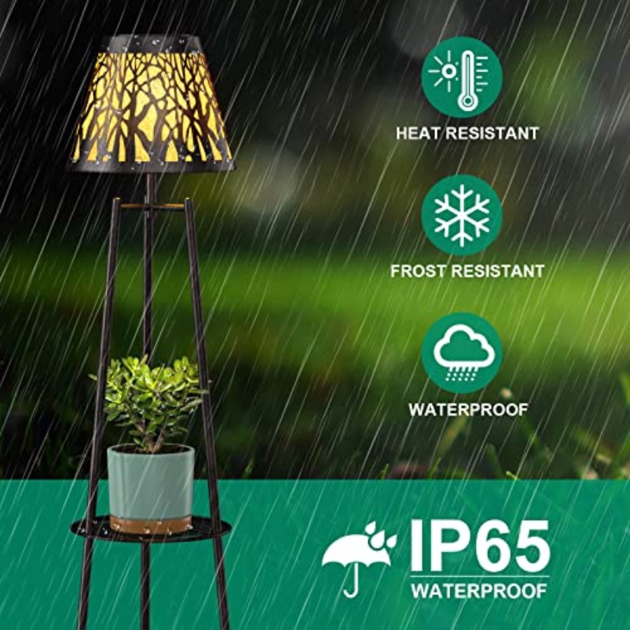 2 Pack Outdoor Solar Floor Lam - Outdoor Lighting Lamp review and price