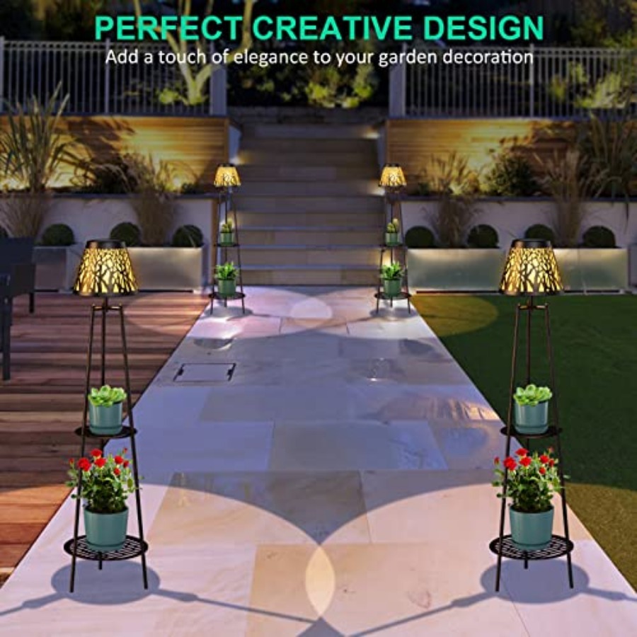 2 Pack Outdoor Solar Floor Lam - Outdoor Lighting Lamp review and price