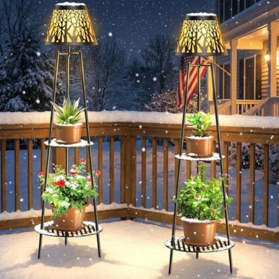 2 Pack Outdoor Solar Floor Lam - Outdoor Lighting Lamp review and price