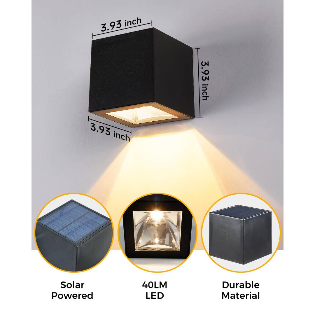 Outdoor Solar Wall Light Squar - Outdoor Lighting For Fence review and price
