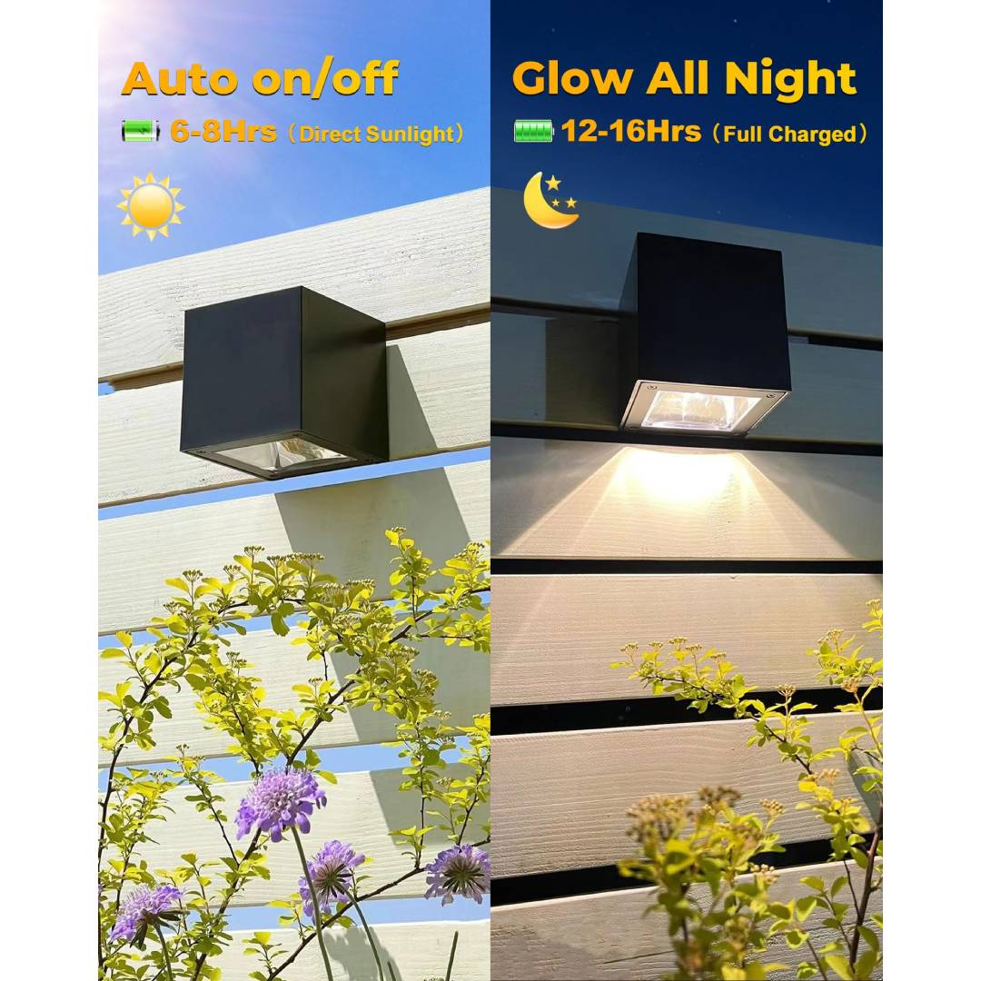 Outdoor Solar Wall Light Squar - Outdoor Lighting For Fence review and price