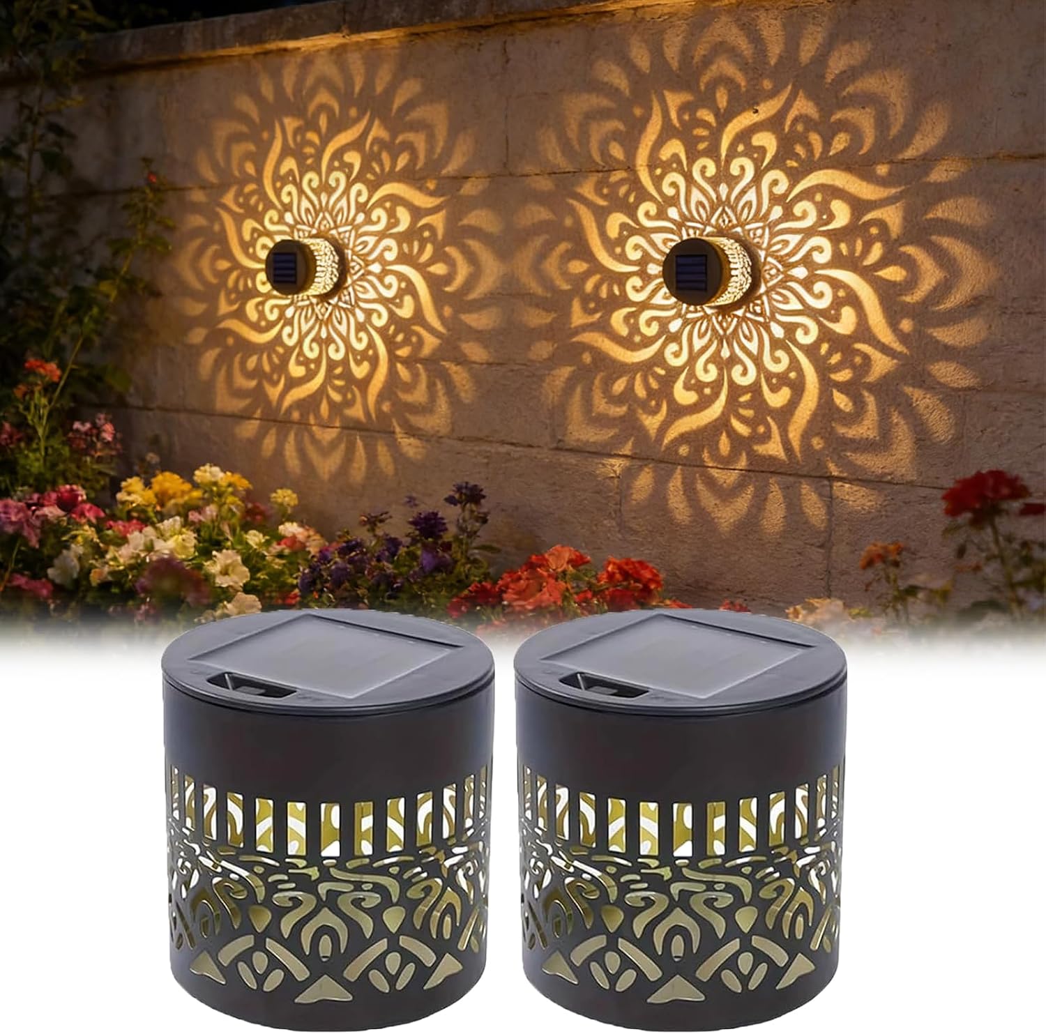 2-Pack Solar Garden Lights IP6 - Outdoor Lighting For Fence review and price