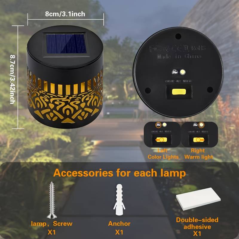 2-Pack Solar Garden Lights IP6 - Outdoor Lighting For Fence review and price