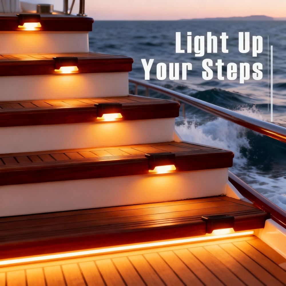 Warm/White LED Solar Step Lamp - Outdoor Lighting For Fence review and price