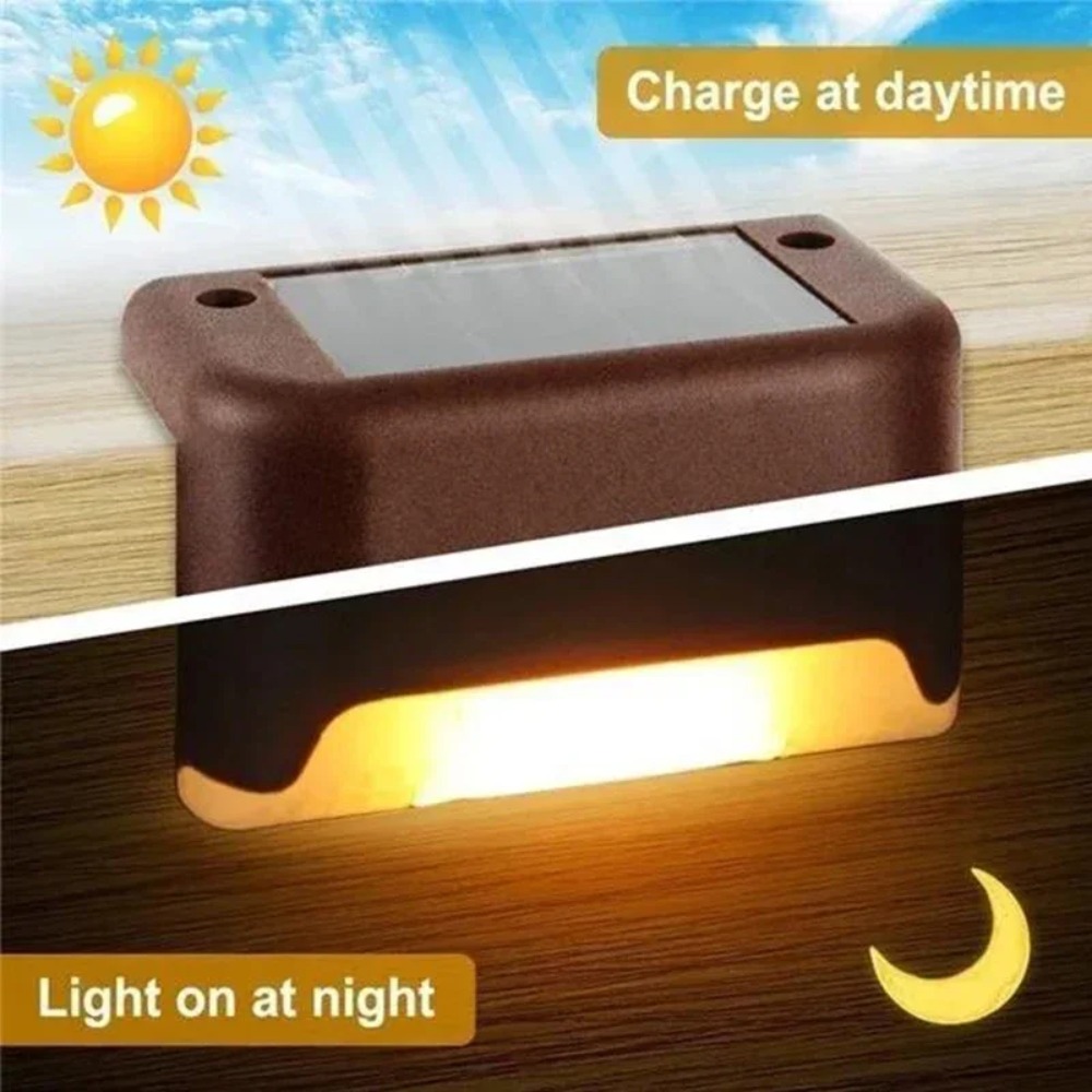 Warm/White LED Solar Step Lamp - Outdoor Lighting For Fence review and price