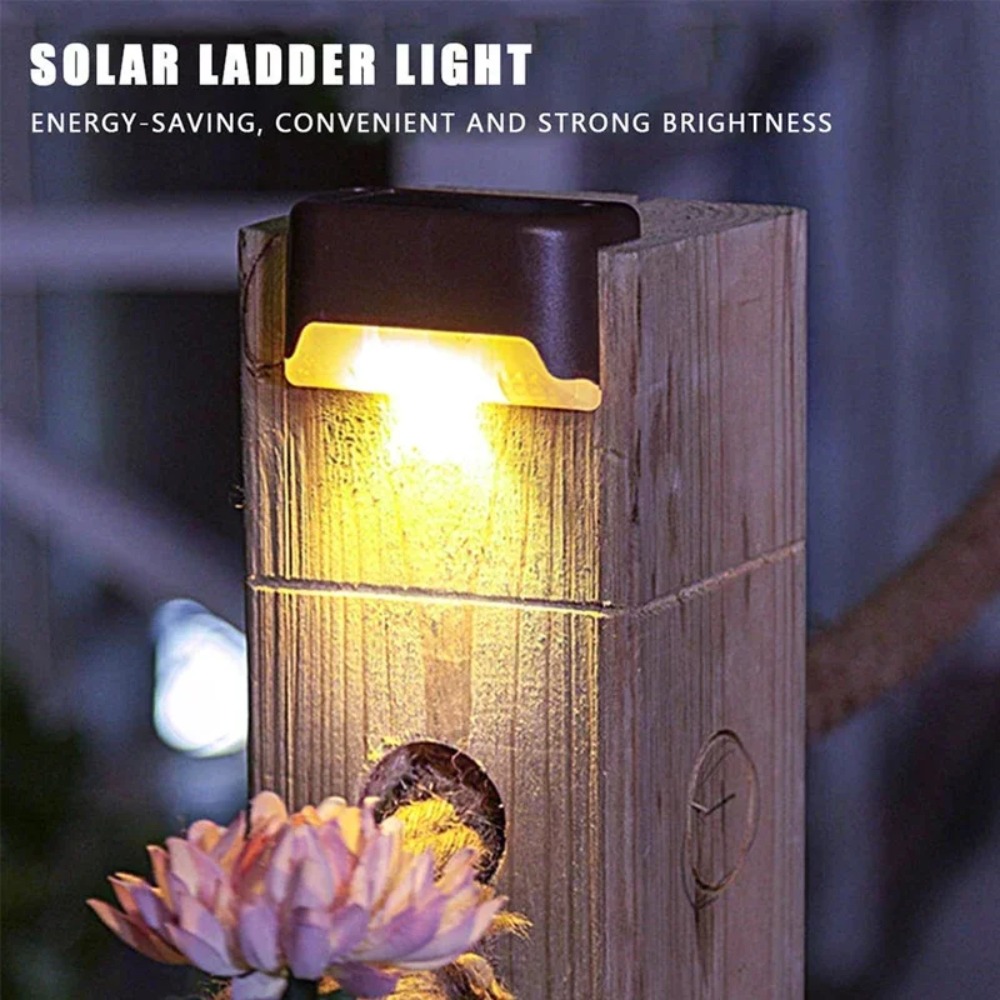 Warm/White LED Solar Step Lamp - Outdoor Lighting For Fence review and price
