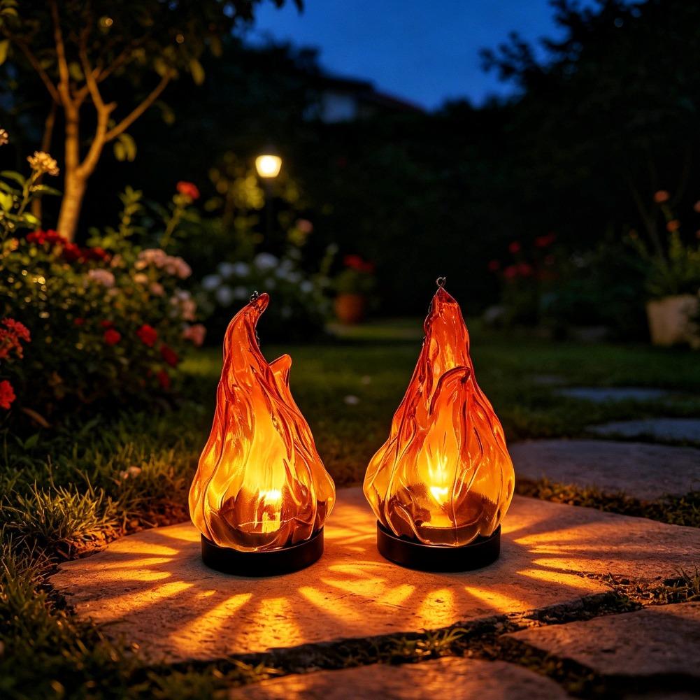 Solar Flame Hanging Lantern Li - Outdoor Lighting Yard review and price
