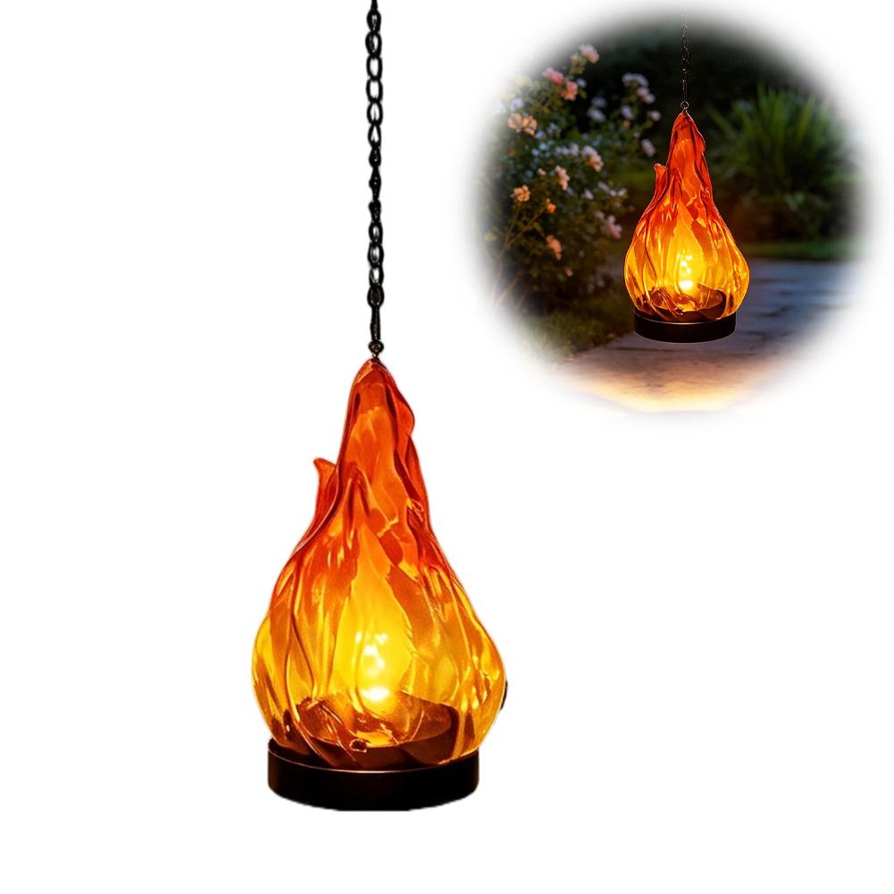 Solar Flame Hanging Lantern Li - Outdoor Lighting Yard review and price