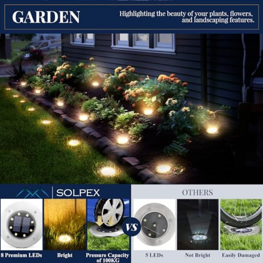 Solar Ground Lights Solar Ligh - Outdoor Lighting Yard review and price