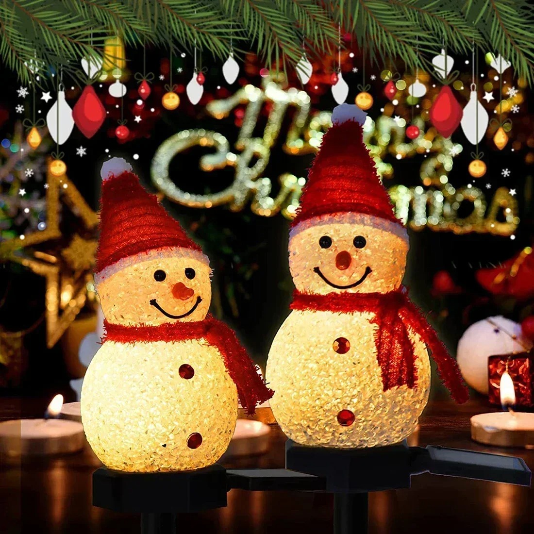 Christmas Snowman Solar Garden - Outdoor Lighting Yard review and price